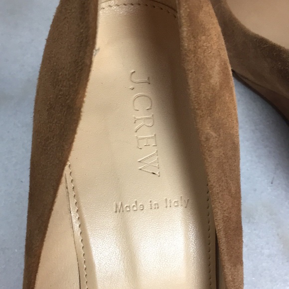 J. Crew Camel Suede Wedge Sz 10.5 - Picture 5 of 6